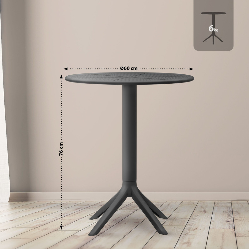 Table ronde Lacota 60 cm noir