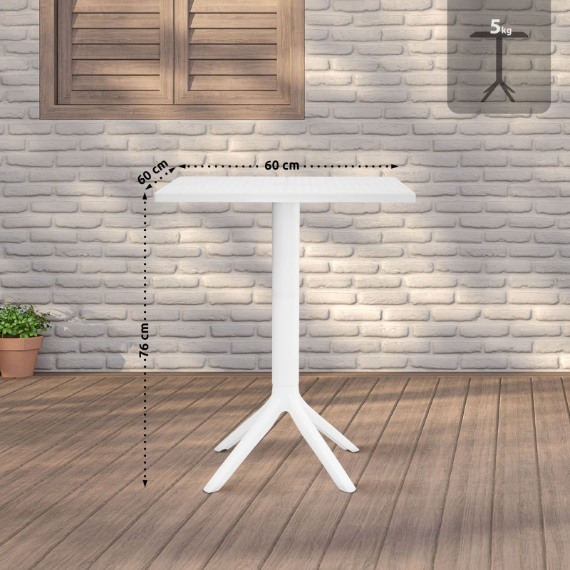 Table Nuvela 60x60 cm blanc