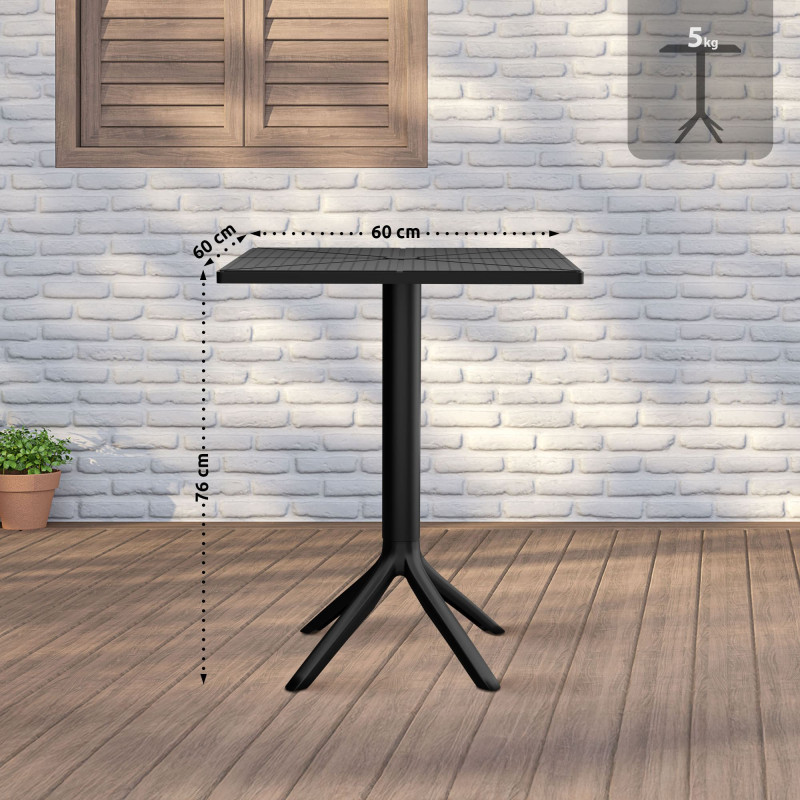 Table Nuvela 60x60 cm noir