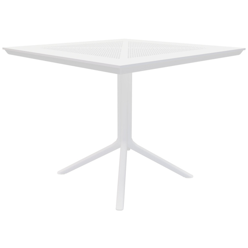 Table Lenval 80x80 cm blanc