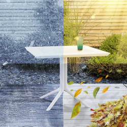 Table Lenval 80x80 cm blanc