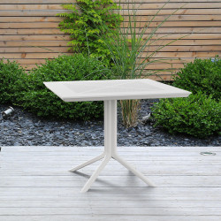 Table Lenval 80x80 cm blanc