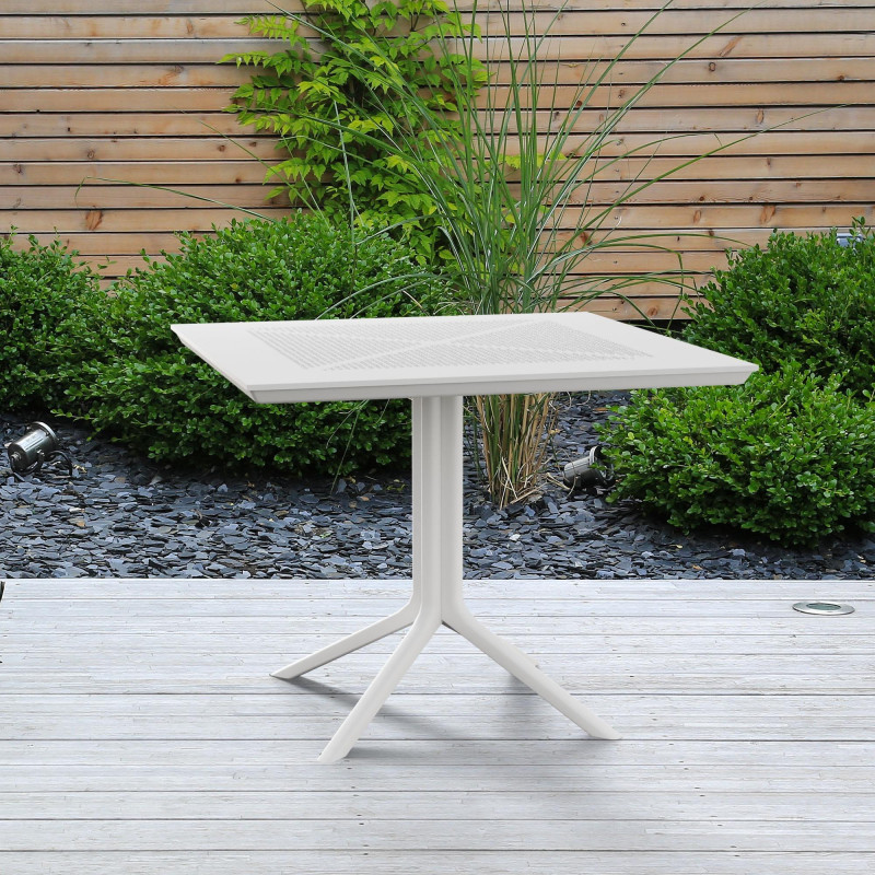 Table Lenval 80x80 cm blanc
