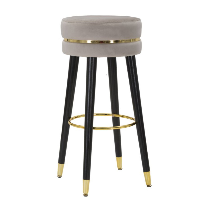 TABOURET DE BAR PARIS GRIS/OR CM Ø 35X74