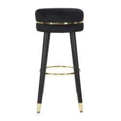 TABOURET DE BAR PARIS NERO/GOLD CM Ø 35X74