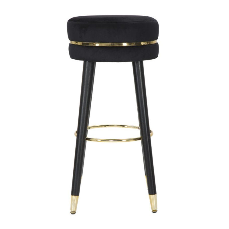 TABOURET DE BAR PARIS NERO/GOLD CM Ø 35X74