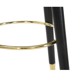 TABOURET DE BAR PARIS NERO/GOLD CM Ø 35X74