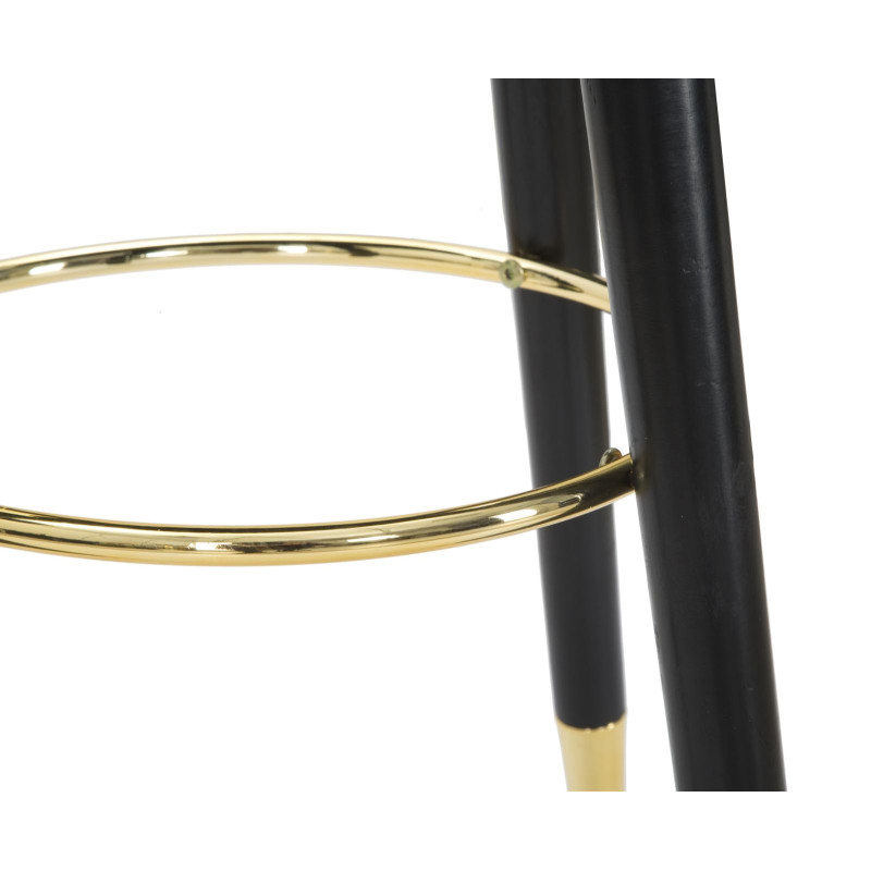 TABOURET DE BAR PARIS NERO/GOLD CM Ø 35X74