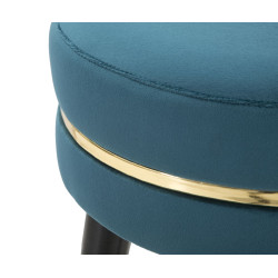 TABOURET DE BAR PARIS BLEU BLEU/OR CM Ø 35X74