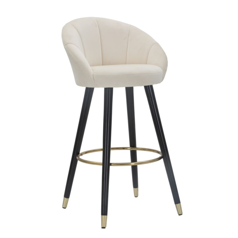 TABOURET DE BAR PRAGUE CREMA CM 55X56X104