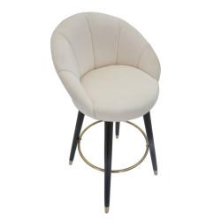 TABOURET DE BAR PRAGUE CREMA CM 55X56X104