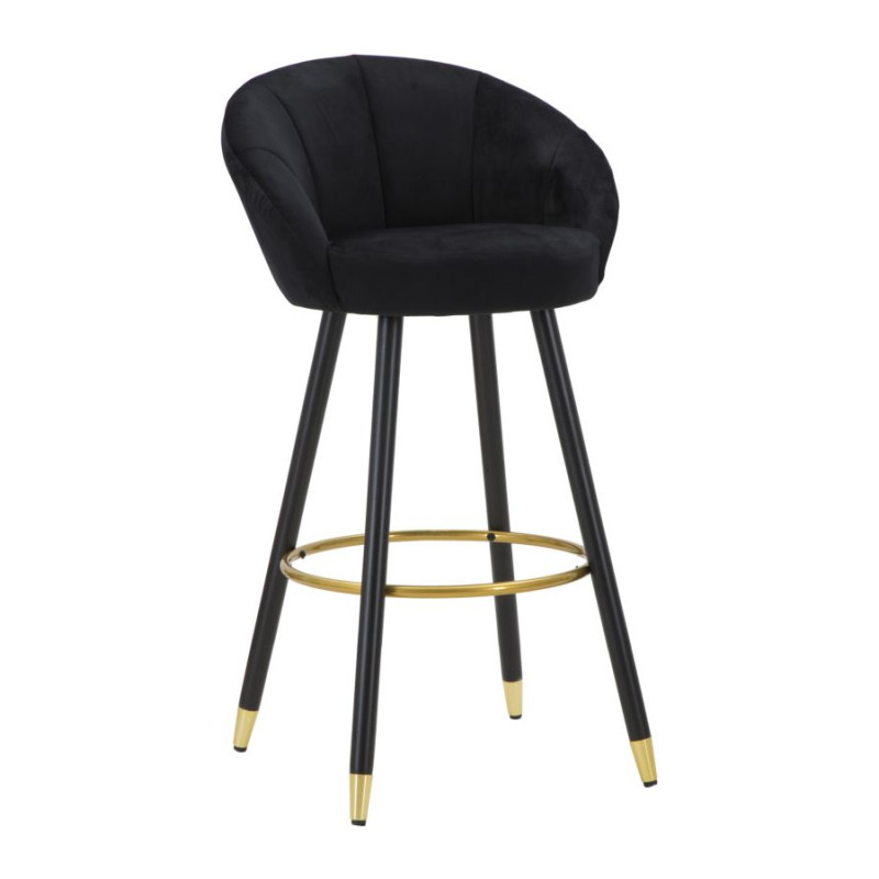 TABOURET DE BAR PRAGUE NERO CM 55X56X104