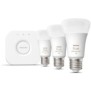 Philips Hue White and Color Ambiance, Kit de démarrage 3 ampoules E27, 75W, Bluetooth, fonctionne avec Alexa, Google et Homekit