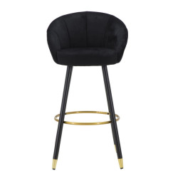 TABOURET DE BAR PRAGUE NERO CM 55X56X104