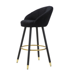 TABOURET DE BAR PRAGUE NERO CM 55X56X104