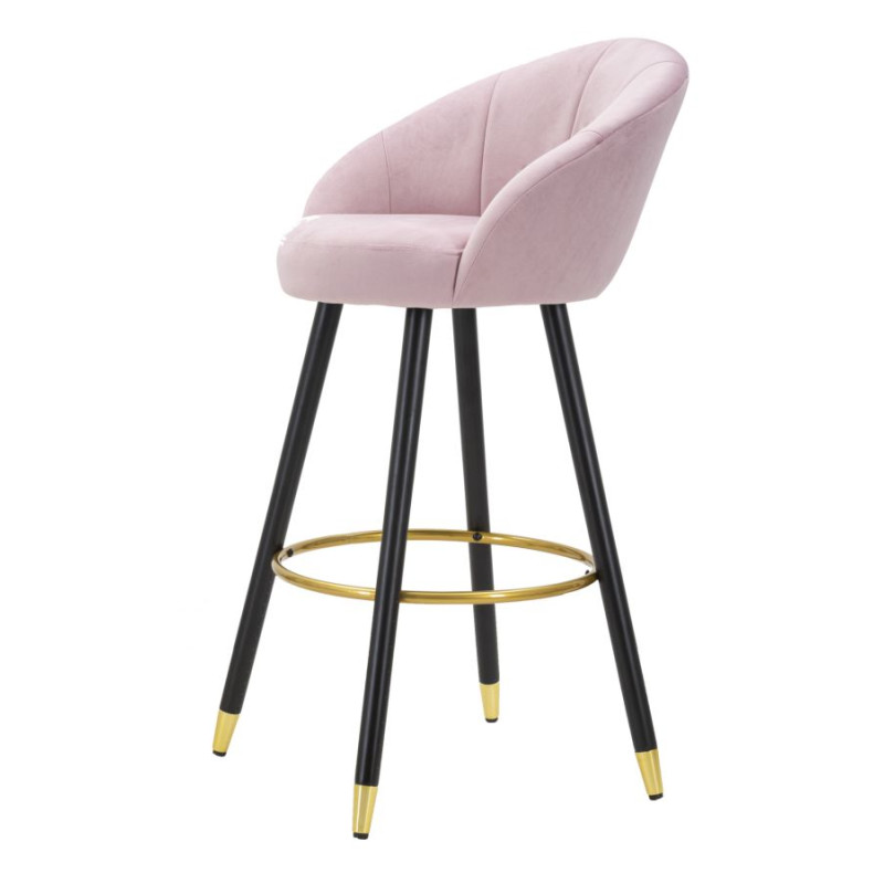 TABOURET DE BAR PRAGUE ROSA CM 55X56X104
