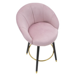 TABOURET DE BAR PRAGUE ROSA CM 55X56X104