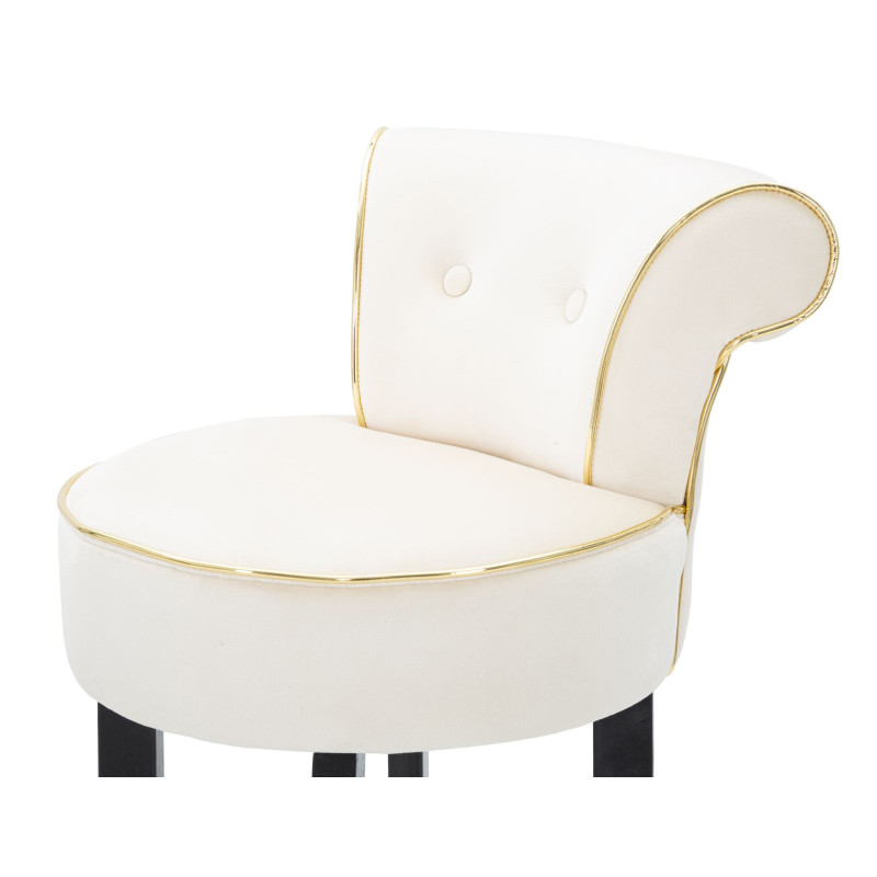 TABOURET DE BAR LUXY CRÈME CM 46X48X96