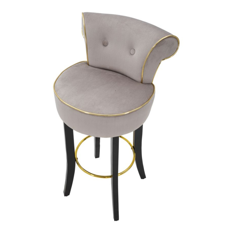 TABOURET DE BAR LUXY GRIS CM 46X48X96
