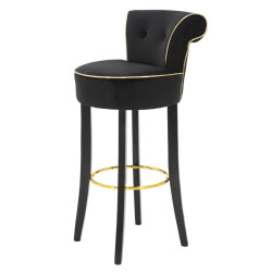 TABOURET DE BAR LUXY NOIR CM 46X48X96