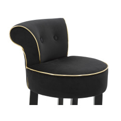 TABOURET DE BAR LUXY NOIR CM 46X48X96