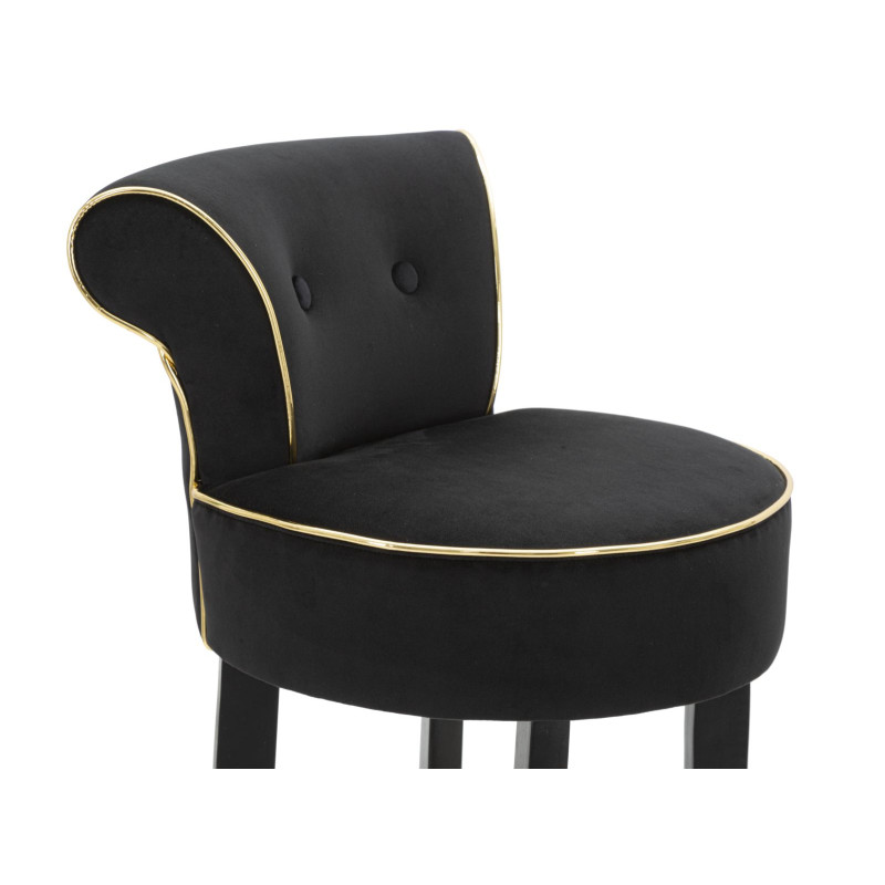 TABOURET DE BAR LUXY NOIR CM 46X48X96