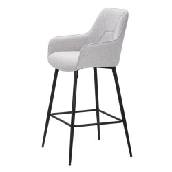 ENSEMBLE DE 2 TABOURETS DE BAR GRIS CM 55X55X109