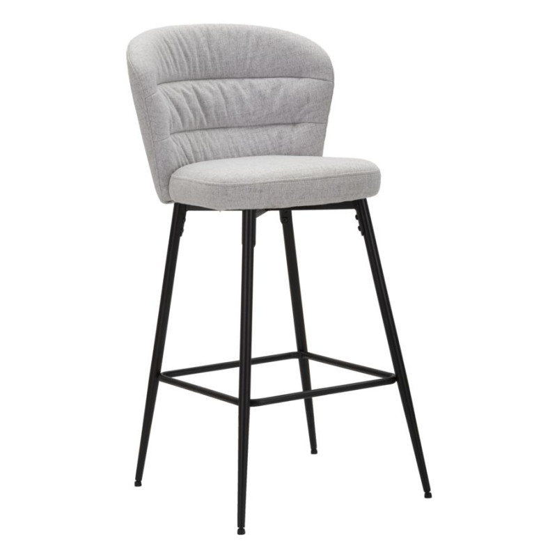 TABOURET DE BAR LOSANNA GRIS LOT DE 2 PIECES CM 52X59X108