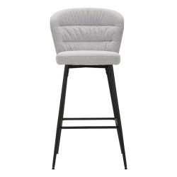 TABOURET DE BAR LOSANNA GRIS LOT DE 2 PIECES CM 52X59X108