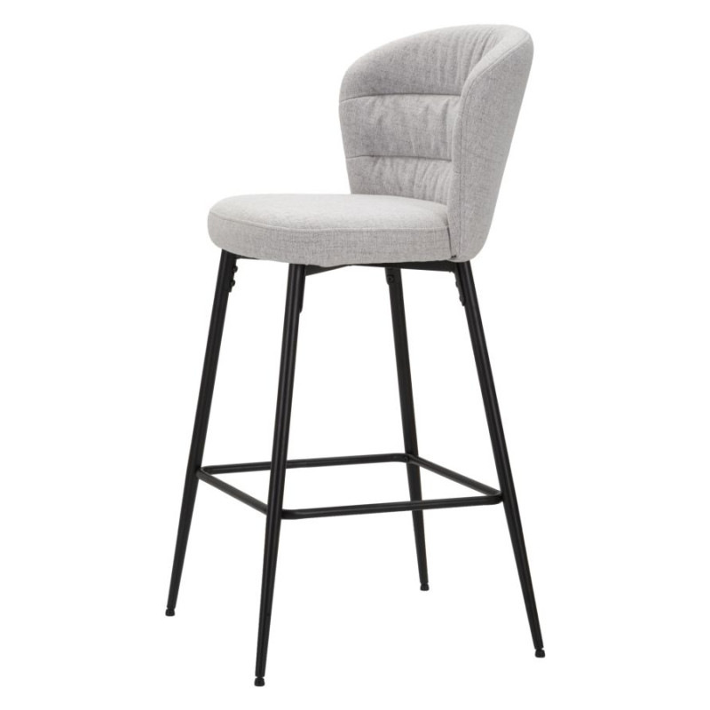TABOURET DE BAR LOSANNA GRIS LOT DE 2 PIECES CM 52X59X108