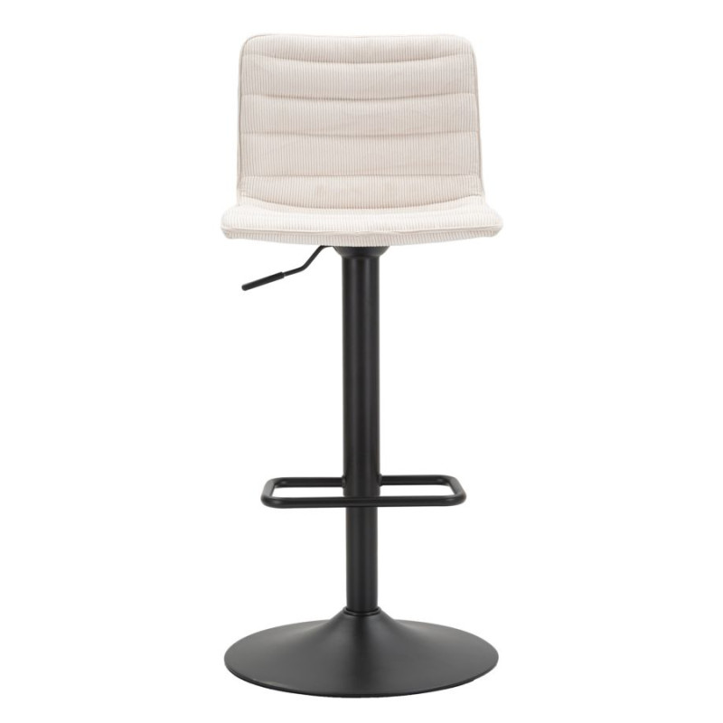 Tabouret de bar haut relevable blanc 43 x 49,5 x 85,5-107 cm (assise 61-82,5 cm) lot de 2