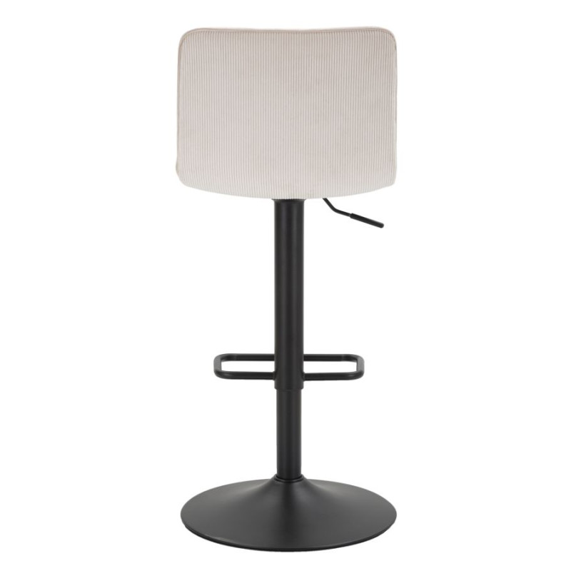 Tabouret de bar haut relevable blanc 43 x 49,5 x 85,5-107 cm (assise 61-82,5 cm) lot de 2