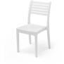 Lot de 4 chaises de jardin OLIMPIA ARETA - 52 x 46 x H 86 cm - Blanc