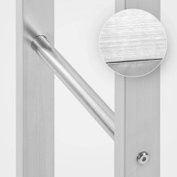 Porte-bûches de cheminée Keri V2 25x80x150 cm acier inoxydable