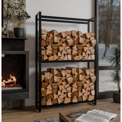 Porte-bûches Morson 25x100x150 noir