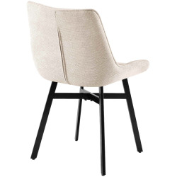 Fauteuil Colby, tissu crème