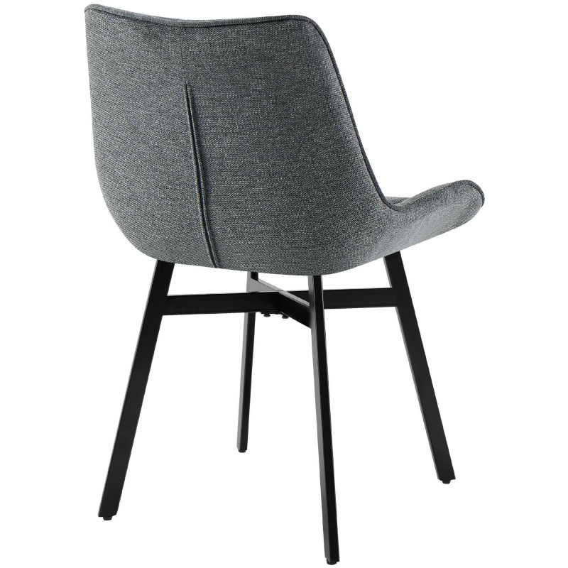 Fauteuil Colby, tissu gris foncé