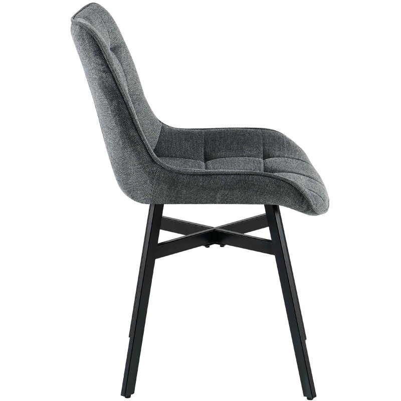 Fauteuil Colby, tissu gris foncé
