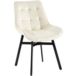 Fauteuil Colby, velours, crème