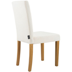 Ensemble de 2 chaises de salle à manger Ina Cord crème clair antique