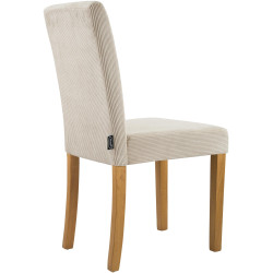 Ensemble de 2 chaises de salle à manger Ina Cord marron clair antique