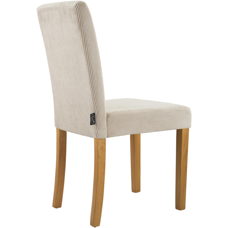 Ensemble de 2 chaises de salle à manger Ina Cord marron clair antique