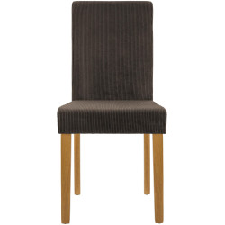 Ensemble de 2 chaises de salle à manger Ina Cord marron clair antique