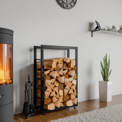 Porte-bûches Keri V2 25x60x100 noir