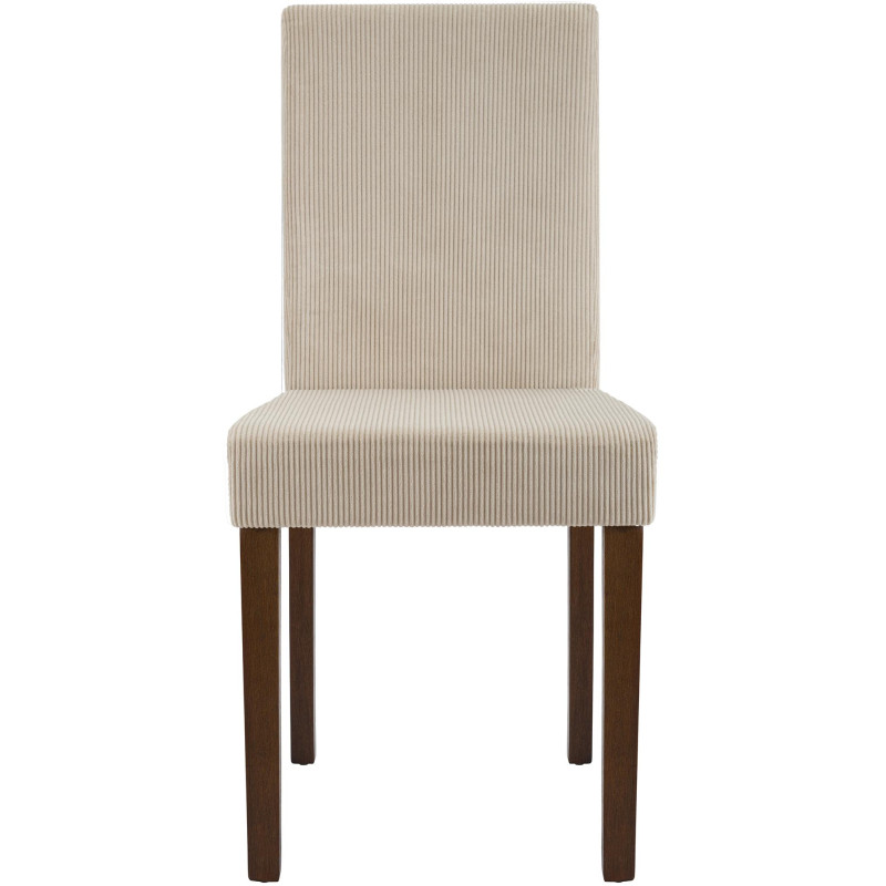 Ensemble de 2 chaises de salle à manger Ina Cord marron clair foncé antique