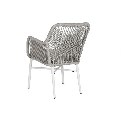 Chaise de jardin Home ESPRIT Blanc Gris Aluminium rotin synthétique 57 x 63 x 84 cm