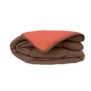 CALGARY Couette chaude Microfibre 400g/m≤ Chocolat & Corail 140x200cm