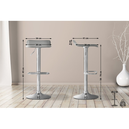 Tabouret de bar gris DYN