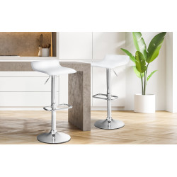 taburete de bar blanco DYN