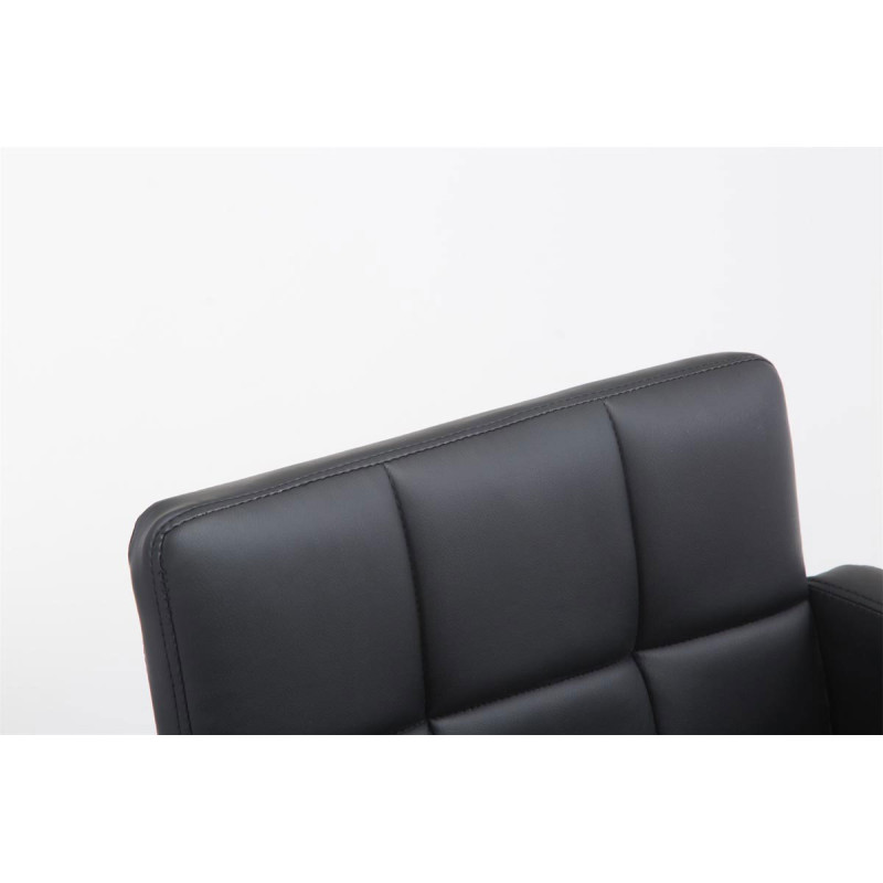 Tabouret de bar Los Angeles, similicuir, C, noir